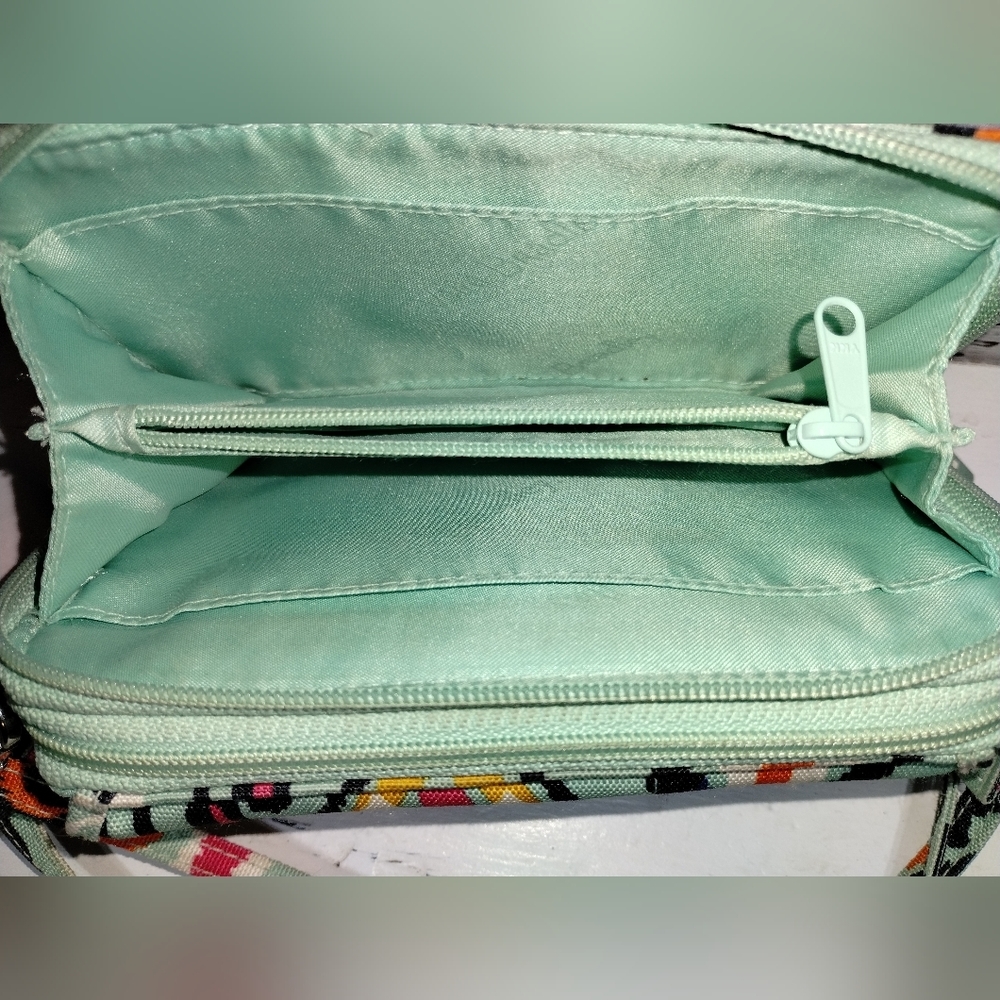 Vera Bradley Colorful Patterned Crossbody Bag - Green, Red, Black - Picture 2 of 7